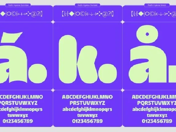 NaN Hyena Family font