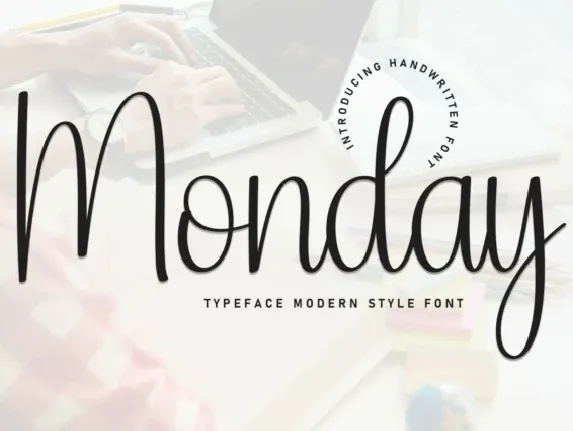 Monday Script Typeface font