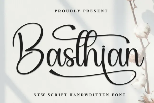 Basthian Calligraphy font