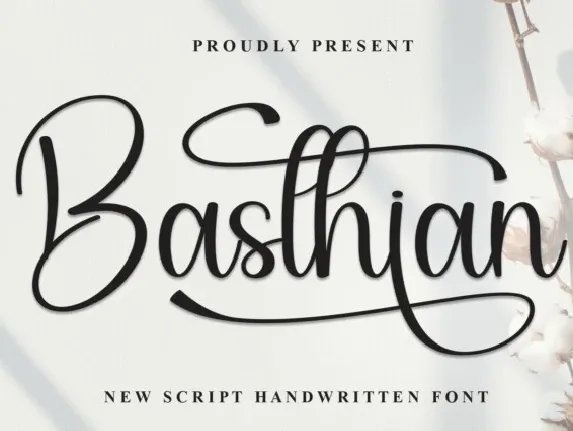 Basthian Calligraphy font