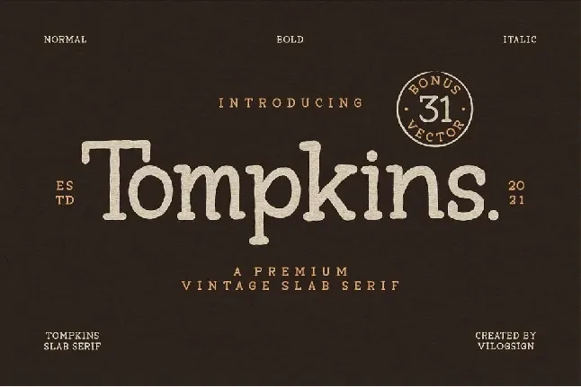 Tompkins font