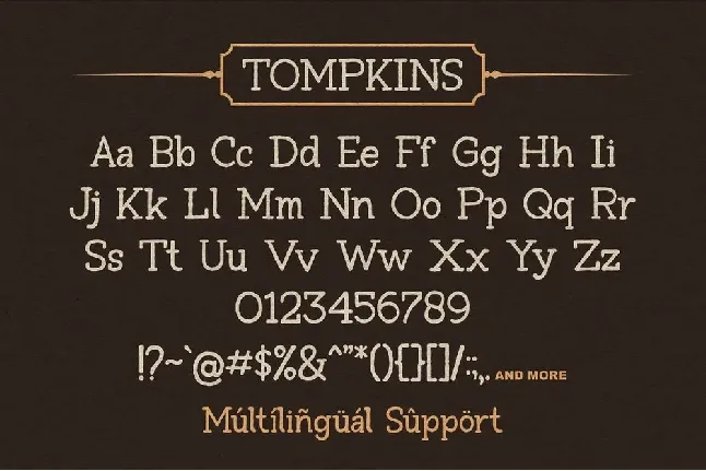 Tompkins font