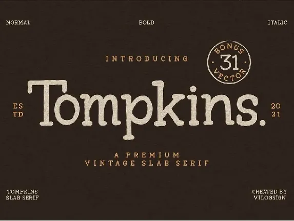 Tompkins font