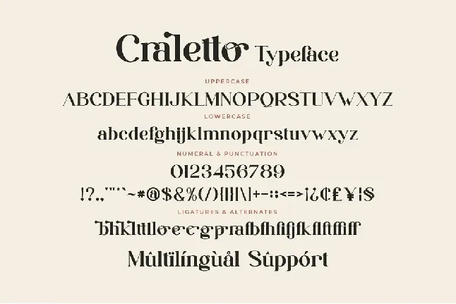 Craletto font