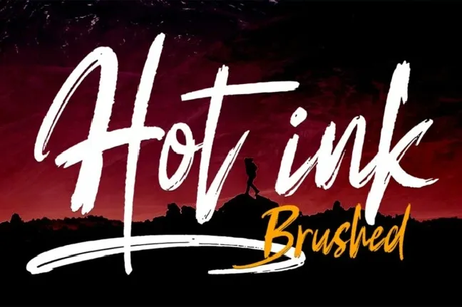 Hot Ink Brush font