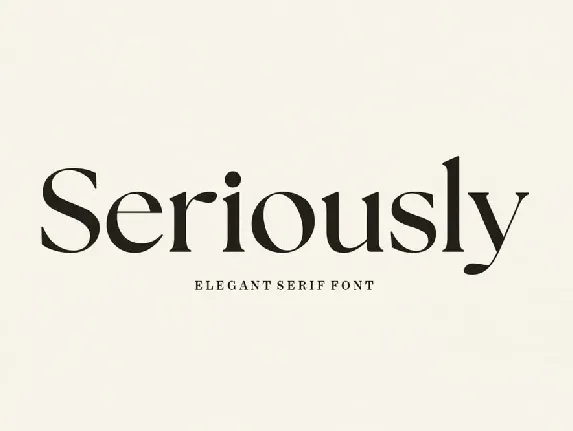 Seriously font