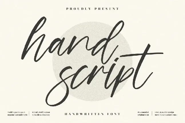 hand script font