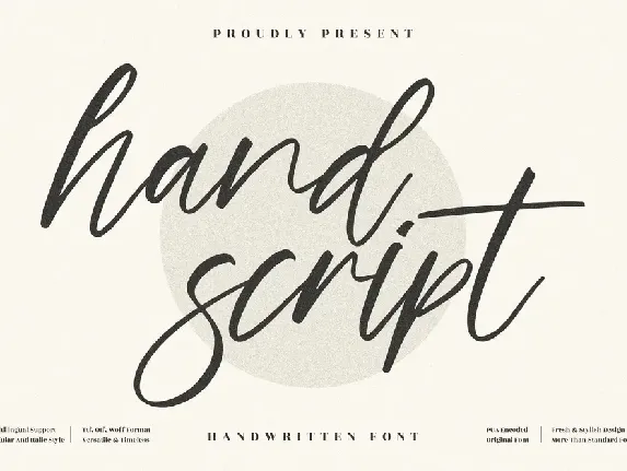 hand script font