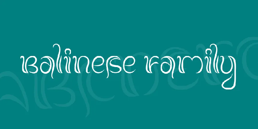 Balinese Family font