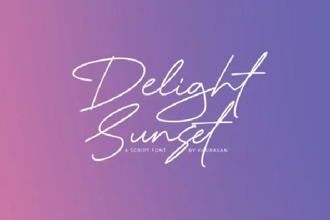 Delight Sunset font