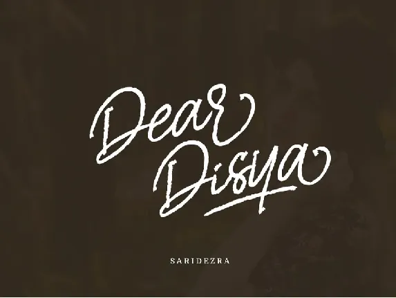 Dear Disya Script Free font