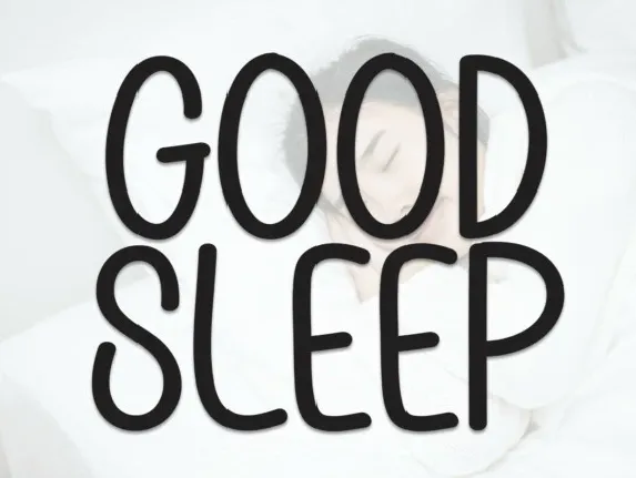 Good Sleep Display font