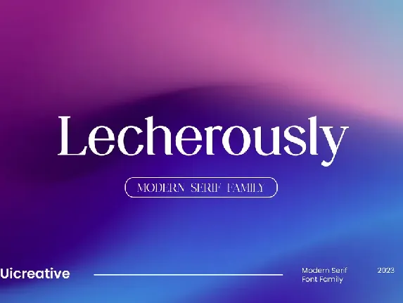 Lecherously font