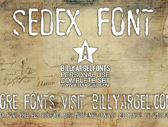 SEDEX PERSONAL USE font