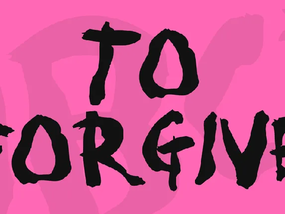 To forgive font