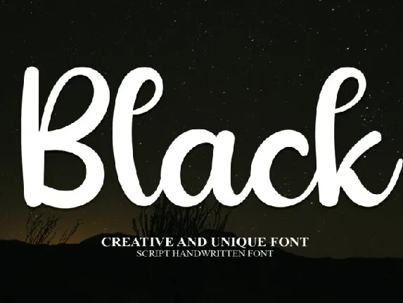 Black Script font