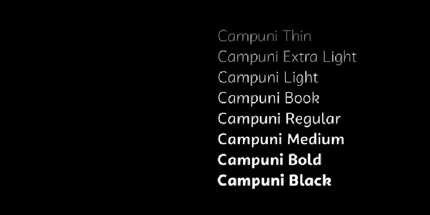 Campuni Family font