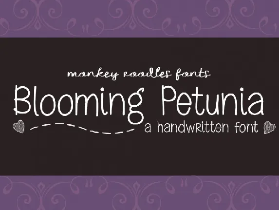 MRF Blooming Petunia font