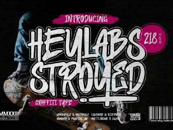 Heylabs Stroyed font