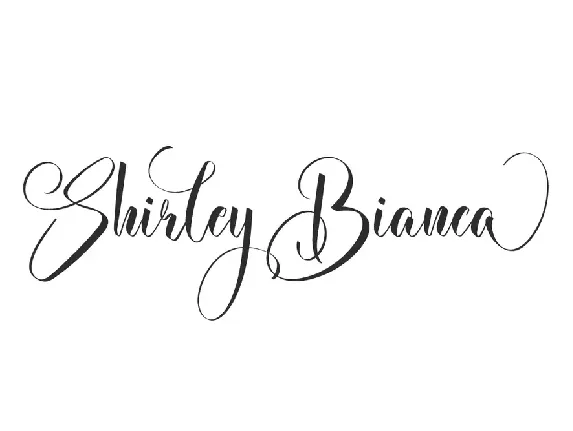 Shirley Bianca Demo font