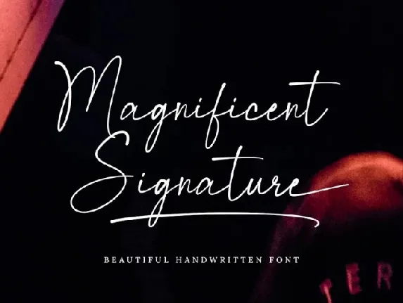 Magnificent Signature font