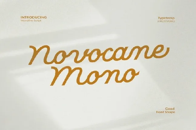 Novocane Mono font