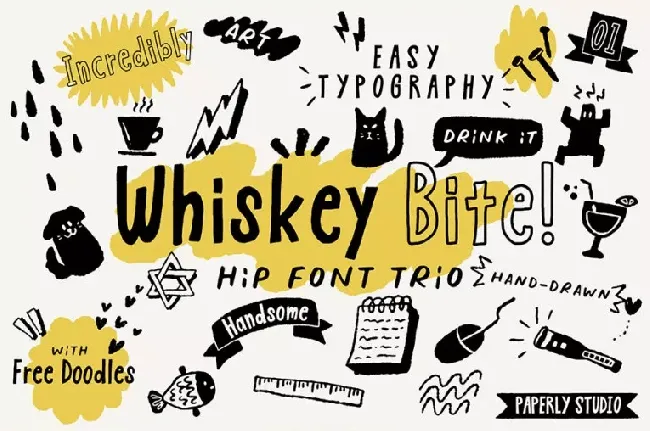 Whiskey Bite Hip Trio font