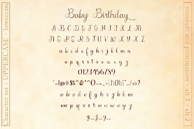 Baby Birthday font