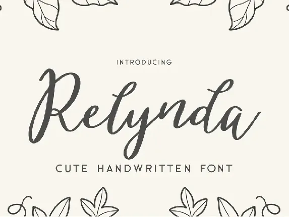 Relynda font