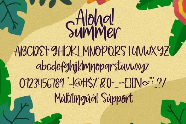 Aloha Summer – Handwritten font