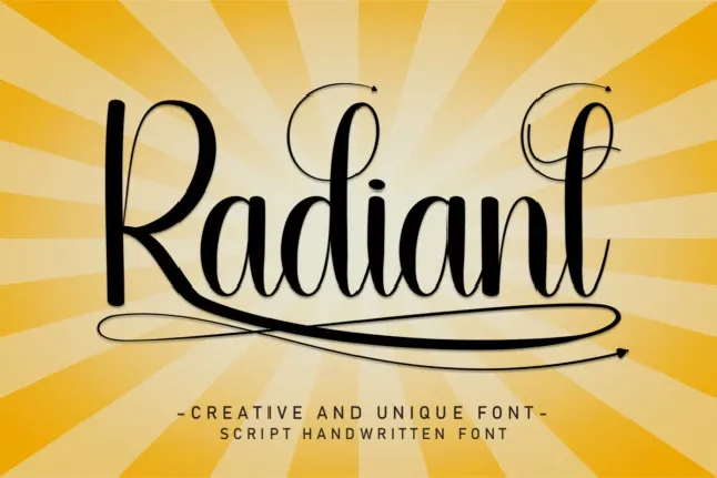 Radiant Script font