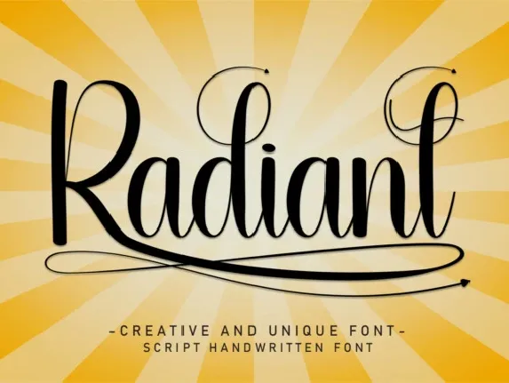 Radiant Script font