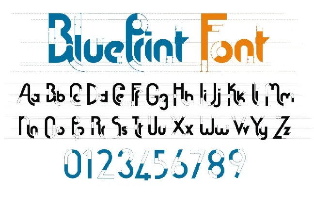 Blueprint font