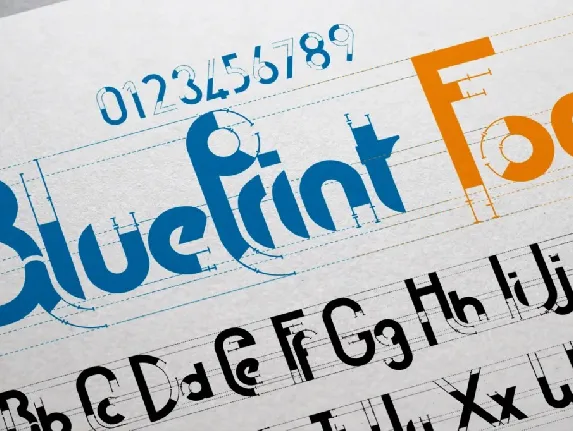 Blueprint font