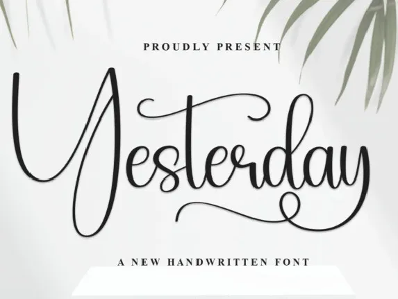 Yesterday Script font