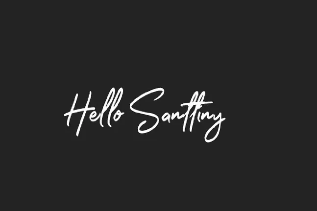 Hello Santtiny font