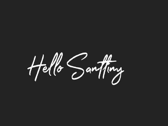 Hello Santtiny font