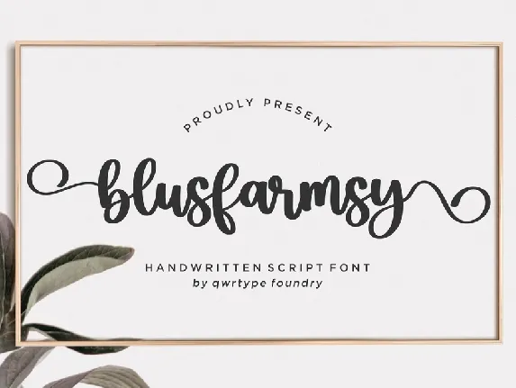 Blusfarmsy font