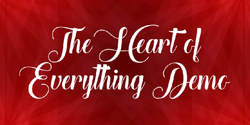 The Heart of Everything Demo font