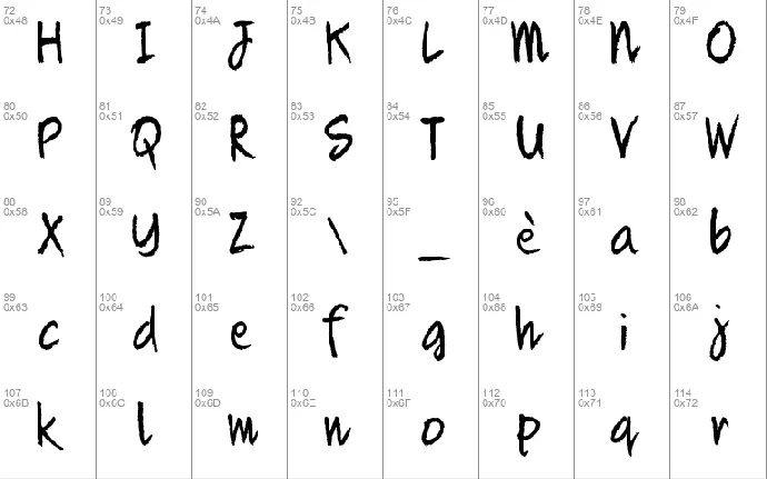 Quikhand font