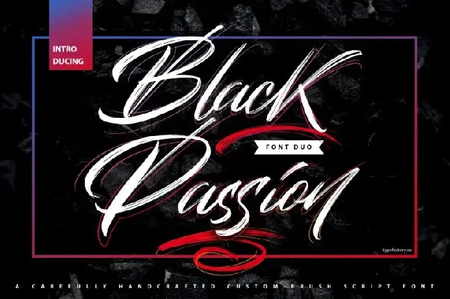 Black Passion font