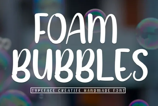 Foam Bubbles Display font