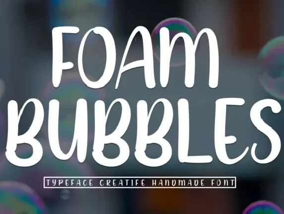 Foam Bubbles Display font