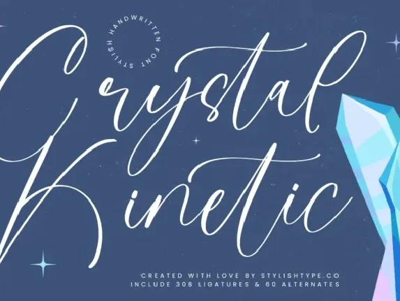 Crystal Kinetic font