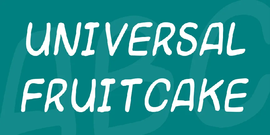 Universal fruitcake font