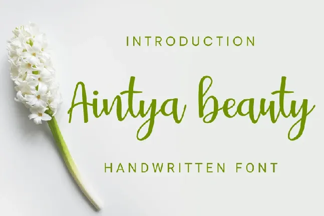 Aintya Beauty handwritten font