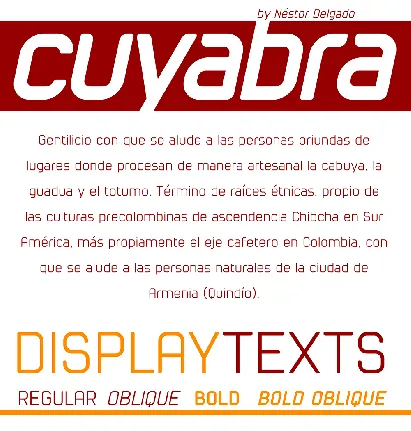 cuyabra font