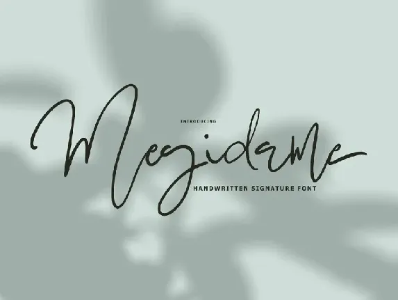 Megidame Signature font