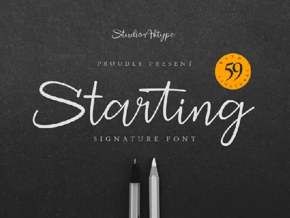 Starting Signature font