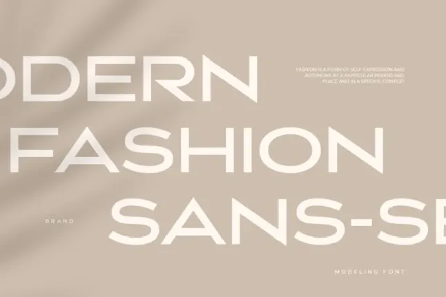 Modeling font